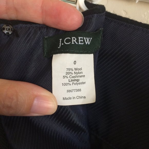 J Crew Basic Black Wool Skirt Women's Size 0 - Picture 6 of 6